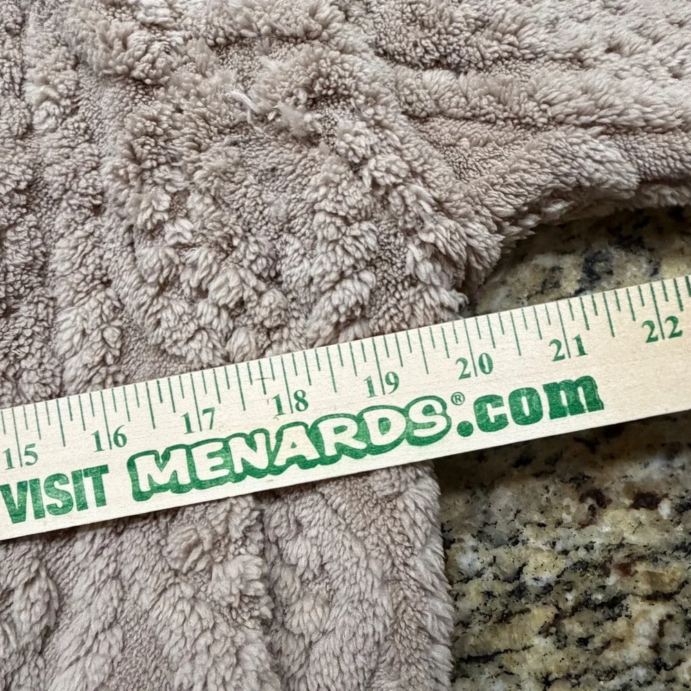 Pilcro and the Letterpress Faux Fur Cable Knit Zip Up Jacket Taupe XS